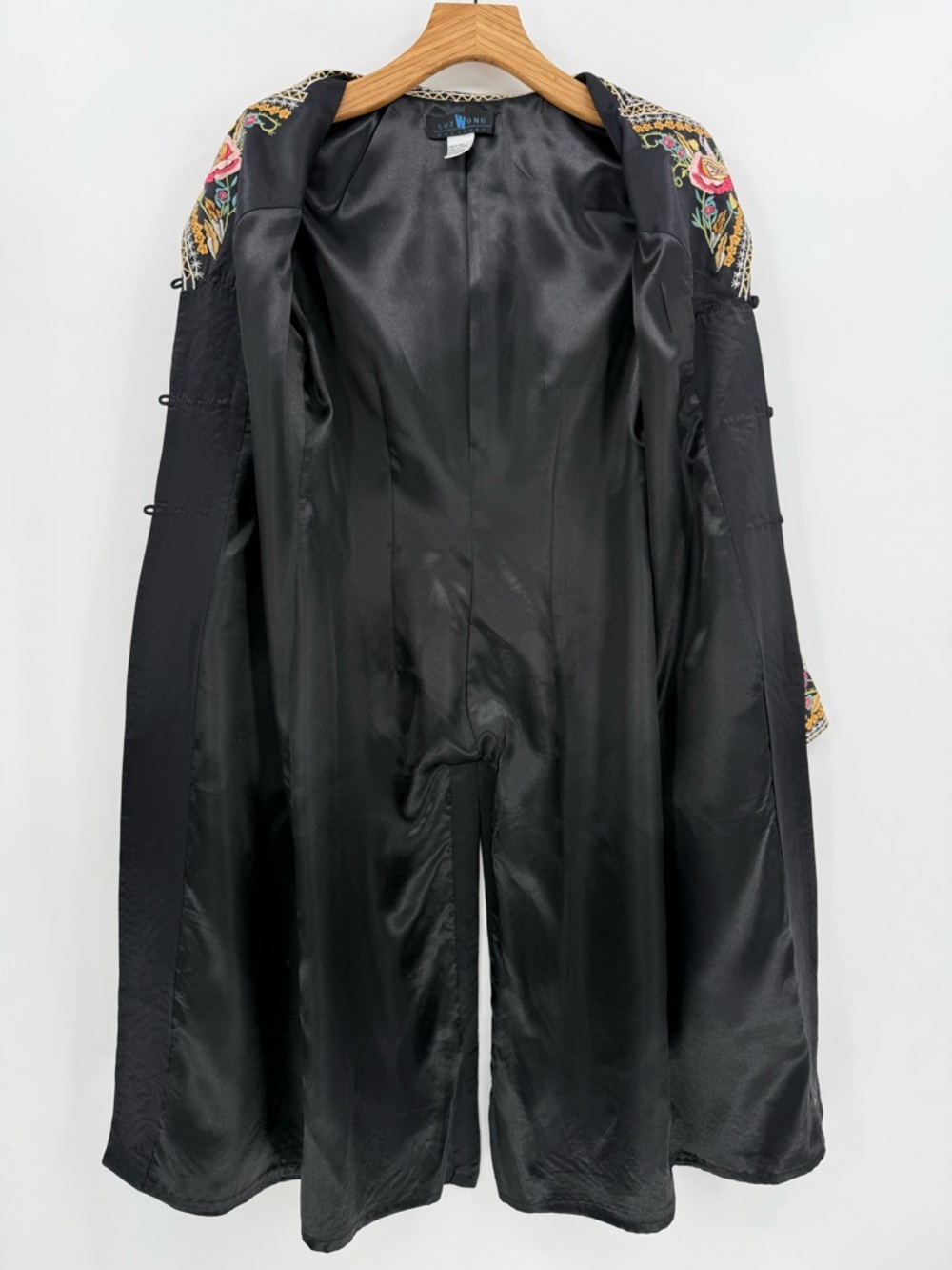 Sue Wong Nocturne 100% Silk Floral Embroidered Evening Coat Opera see meas. - Picture 11 of 16